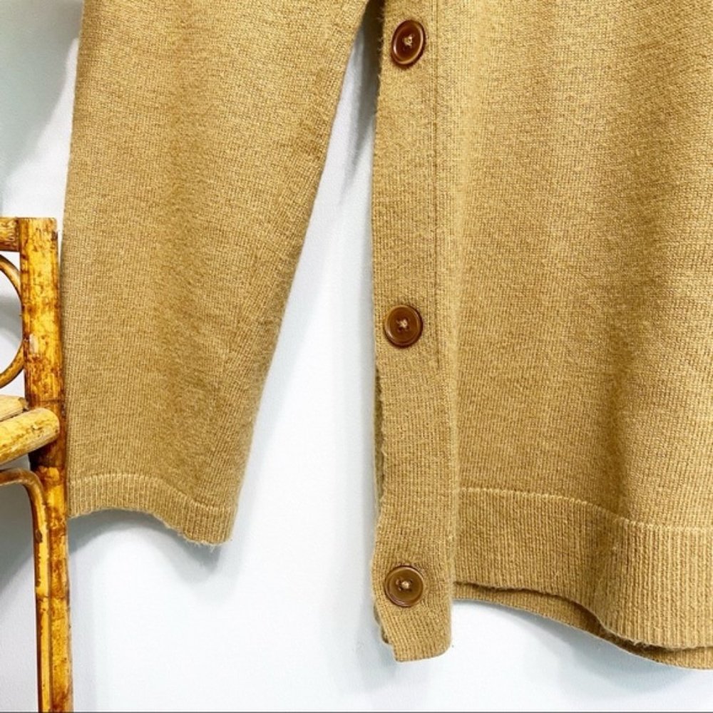 Talbots | Camel Side-Button Crewneck Sweater Lams… - image 3